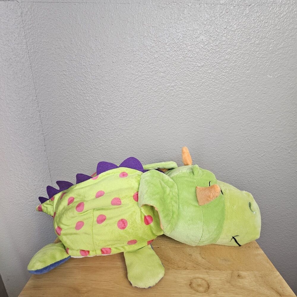 Flip FlipaZoo Persephone Unicorn Green Dragon Reversible Plush 18” Stuffie
